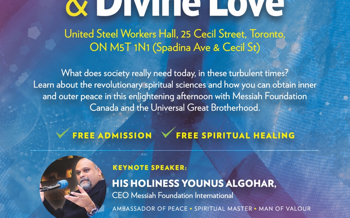 Announcement: Global Peace Through Spiritual Sciences and Divine Love Programme